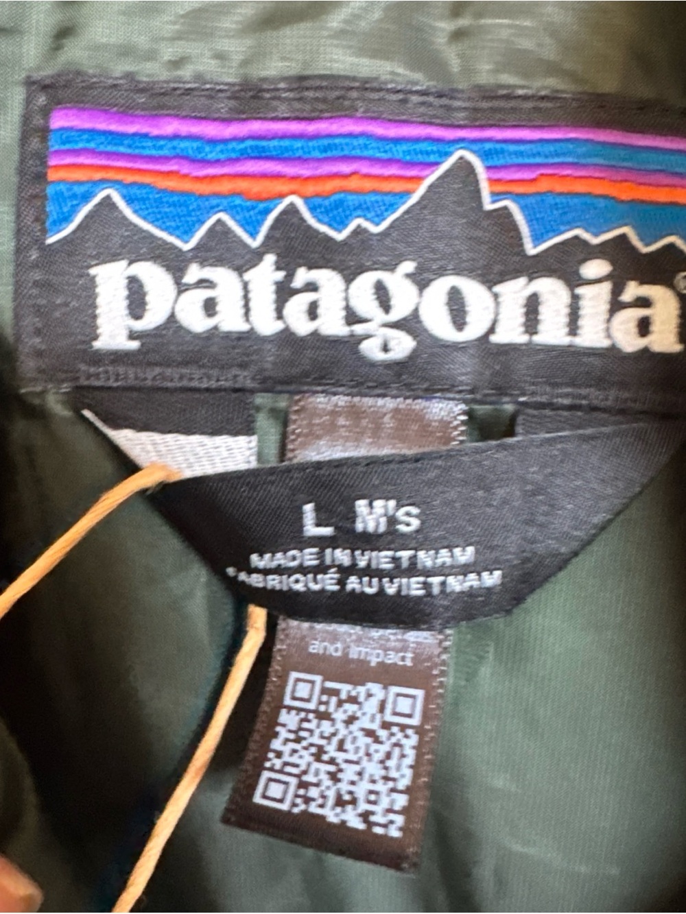 Patagonia Men’s Nano Puff Jacket Lightweight Compact Green Large NEW - Picture 6 of 8